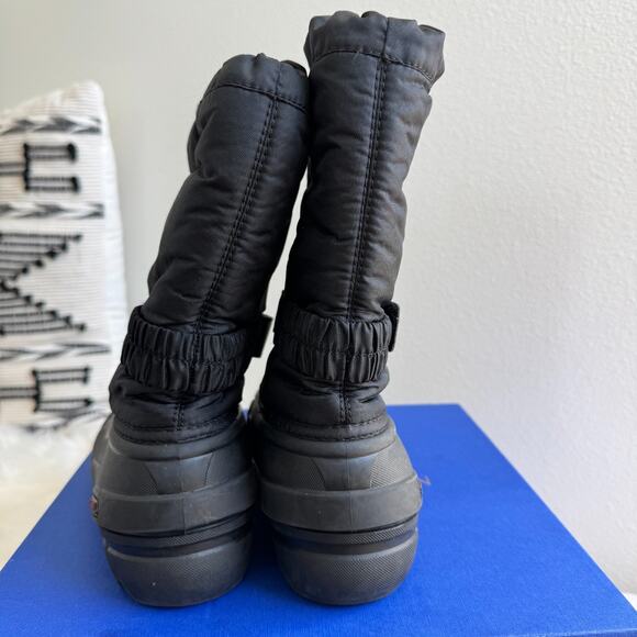 Sorel Youth Winter Boots Black Red Sz 3 Heavy Liners Boys Snow - Picture 4 of 8